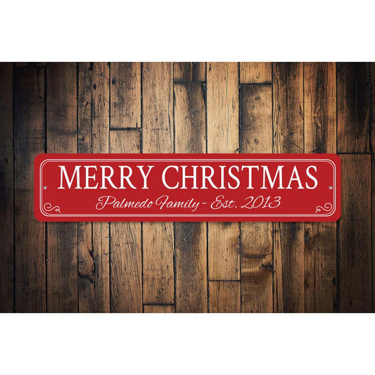 Personalized Merry Christmas Sign