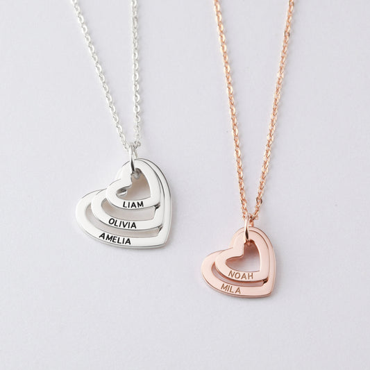 Personalized Hearts Necklace